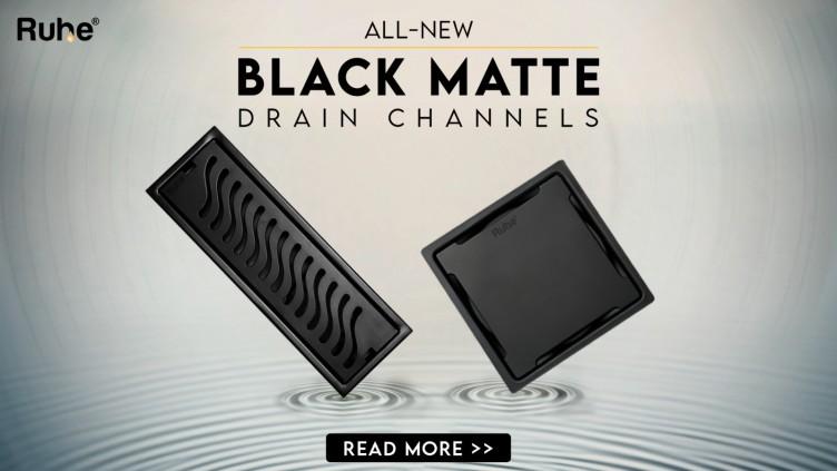 Black Matte Drain Channels For Your Monochrome Bathroom