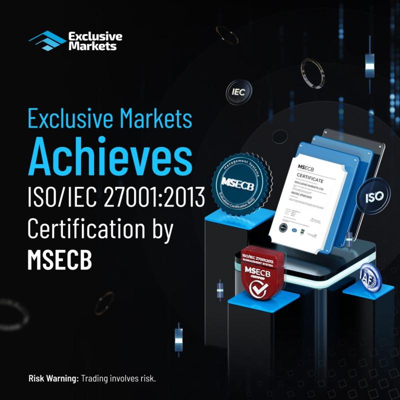 Exclusive Markets is Proudly ISO/IEC 27001:2013 Certified by MSECB