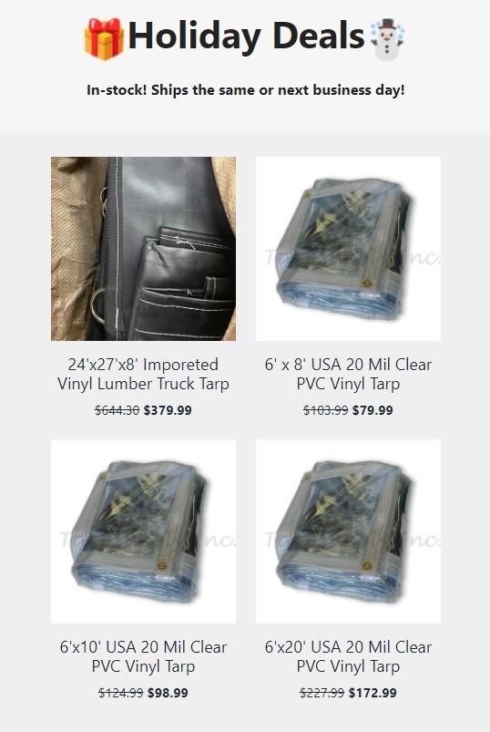 Tarp Up the Savings! 10% off at Tarp Supply this Holiday Season