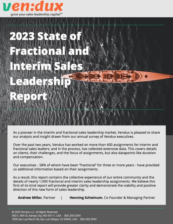 The report is the result of working with over 400 clients on assignments and surveying over 600 executives.