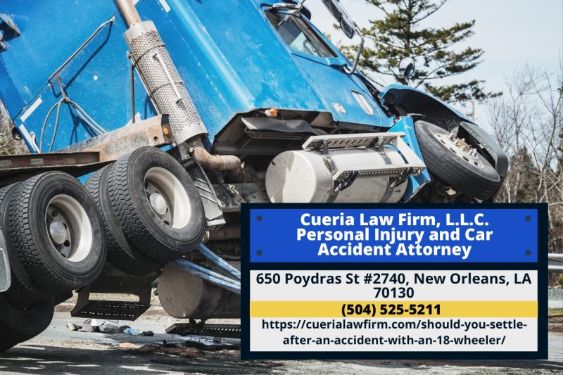 New Orleans Truck Accident Attorney Brent Cueria Releases