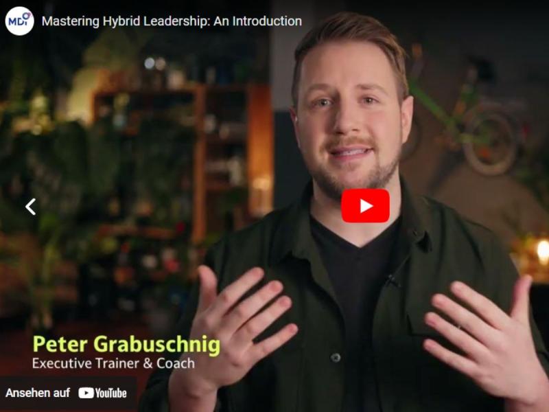Peter Grabuschnig in the Hybrid Leadership e-learning course (© MDI Management Development GmbH)