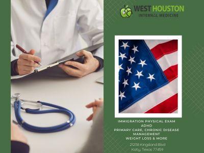 West Houston Internal Medicine in Katy, TX, enhances healthcare access with expedited immigration physical exams, primary care, annual physical, weight loss, and ADHD consultations, offering same-day services to meet urgent community needs. Emphasizing pe