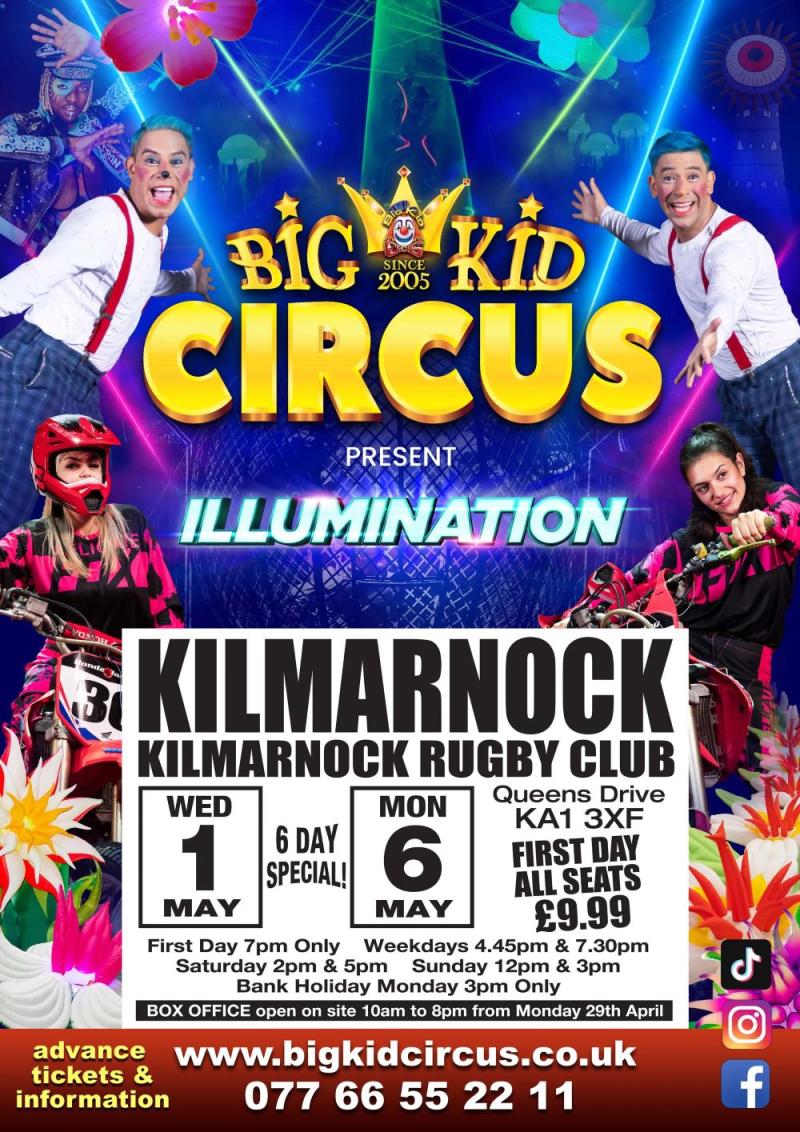 "Our Kilmarnock event is a celebration of our journey, our love for the circus arts, and our dedication to providing diverse and enchanting entertainment for families. We invite the people of Kilmarnock to join us under the Big Top for a night of wonder 