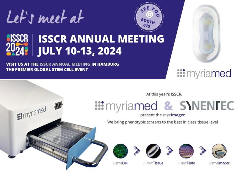 myriamed and SYNENTEC present the myrImager at the ISSCR Annual Meeting in Hamburg (© myriamed GmbH)