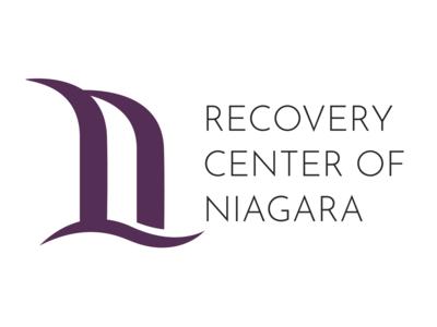 Logo of Recovery Center of Niagara, featuring a stylized purple 'N' alongside the text 'Recovery Center of Niagara'.