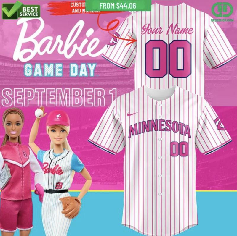 Minnesota Twins partners with Barbie for limited-edition 2024 baseball jersey. The collaboration merges America's pastime with iconic pop culture, creating a unique fan experience. The jersey features a blend of Twins' classic design and Barbie's signa
