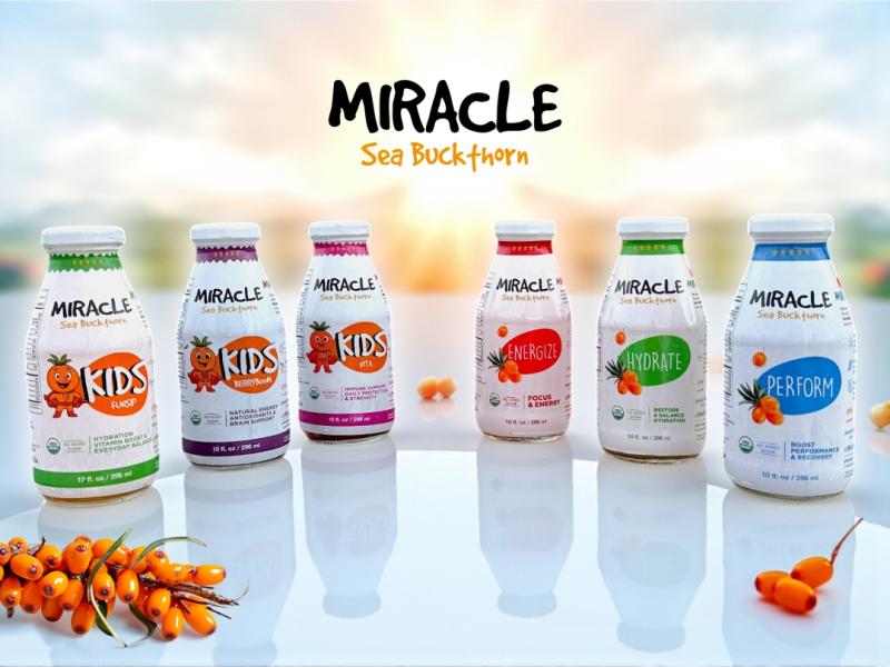 Miracle, the First Premium Wellness Drink Made from Sea Buckthorn Berries, Debuts New SKUs Made in the USA