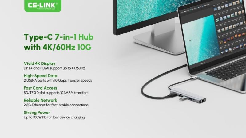 CE-LINK Unveils 7-in-1 Hub: Versatile Connectivity for Modern Professionals