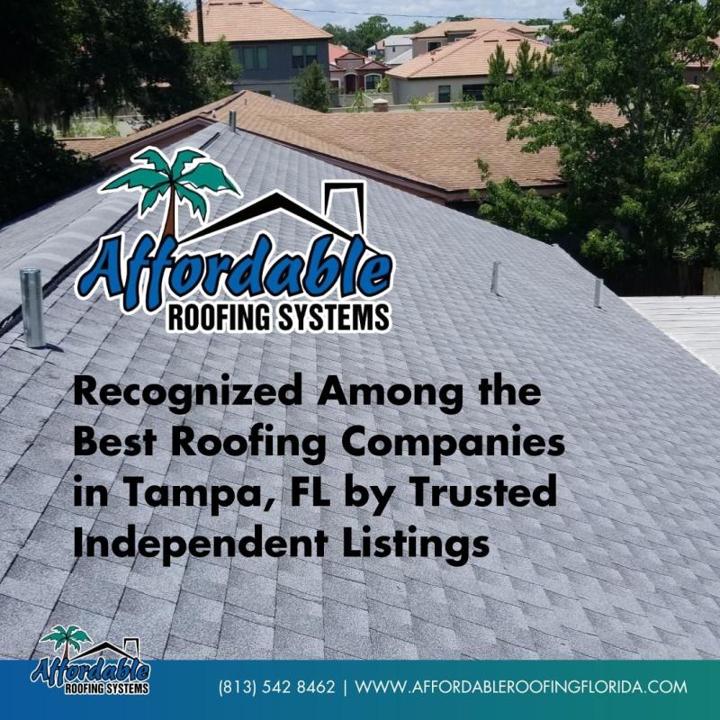 Affordable Roofing Systems Recognized Among the Best Roofing Companies in Tampa, FL by Trusted Independent Listings