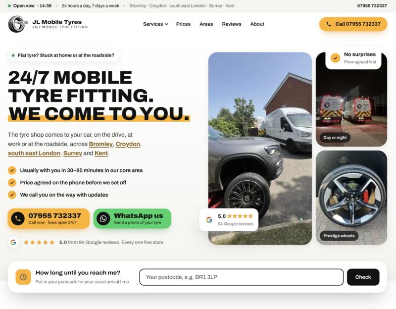JL Mobile Tyres launches a new website built for drivers with