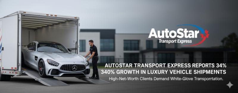 AutoStar Transport Express Reports 340% Growth in Luxury Vehicle Shipments as High-Net-Worth Clients Demand White-Glove Transportation