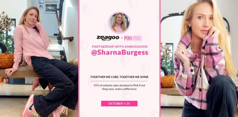 Buy One, Donate One: Zeagoo Collaborates with Dancing with the Stars Pro Sharna Burgess to Promote Breast Cancer Care