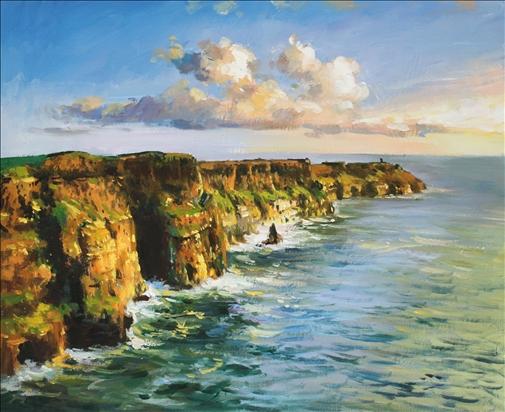 Conor McGuire, Clifss of Mohar 2, Oil on Canvas
