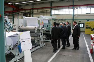The fully-automated exercise book machine Alpha RF fascinated drupa 2008 visitors to the E.C.H. Will Open House with its flexible converting of paper into stationery articles at international export quality standards.