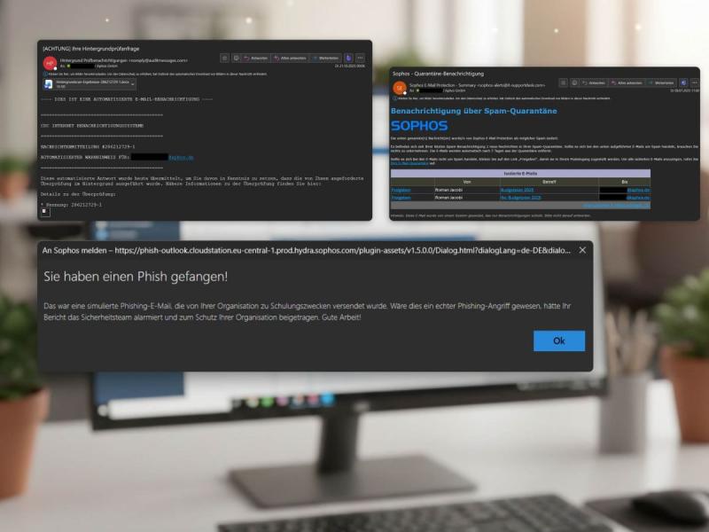 Sophos Phish Threat playfully increases security awareness in companies. ( (C) Aphos GmbH / Firewalls24)