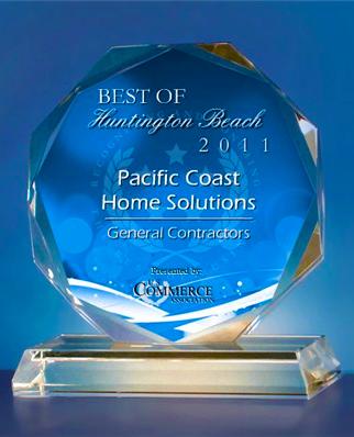 Pacific Coast Home Solutions Receives U.S. Commerce Associations Best Of 2011 Award In The General Contractors Category