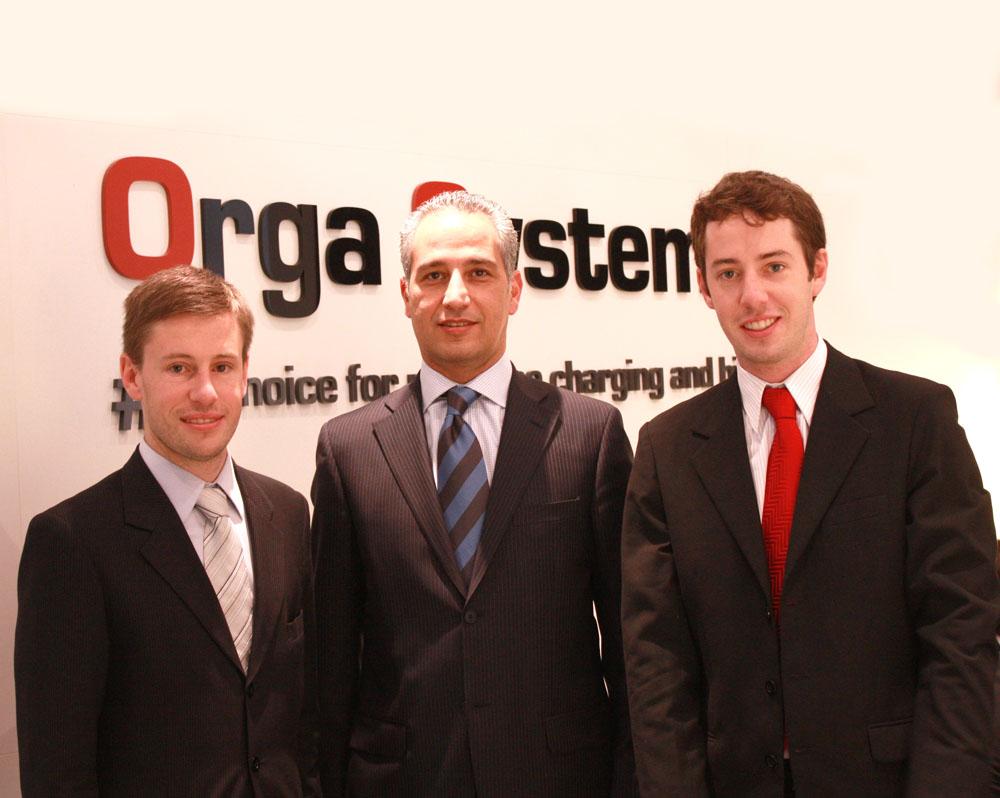from left: André Luis Sarot Veiga, Business Director Provisuale; Ramez Younan, CEO Orga Systems; Luis Alberto Sarot Veiga, Business Development and Marketing Director Provisuale