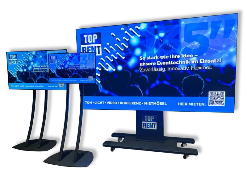 LCD 135 inch for trade fair, conference, event ( (C) TOP RENT)
