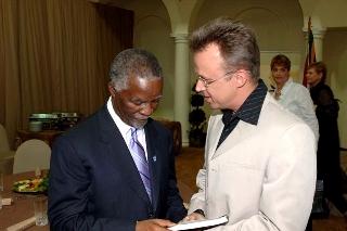 Dr Nikolaus Eberl presenting The IziCwe Code to President Thabo Mbeki