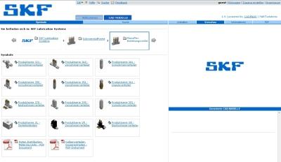 The SFK Lubrication Systems Germany AG electronic 3D CAD product catalog, based on CADENAS eCATALOGsolutions technology.