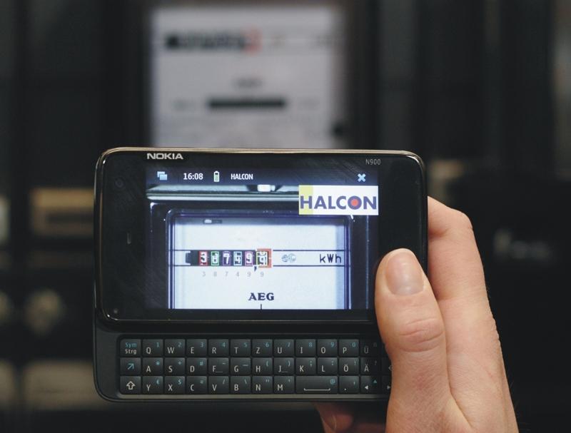 While an on-site inspection, the dial count from an image of an electric meter is directly read out with HALCON Embedded running on the Nokia N900. Afterwards, the data can be send out by the mobile phone N900 immediately.