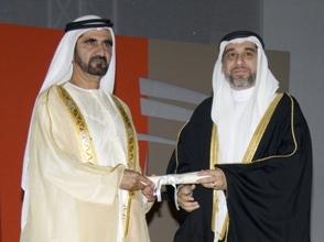 Mishal Kanoo, Deputy Chairman of The Kanoo Group receives the DQAP certificate from H.H. Sheikh Mohammed Bin Rashid Al Maktoum, Vice President and Prime Minister of the UAE and Ruler of Dubai.