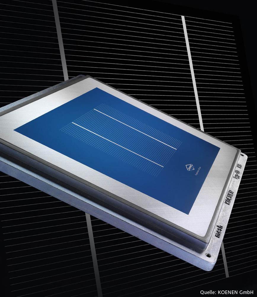 KOENEN Solar precision screen for solar cell metallisation
