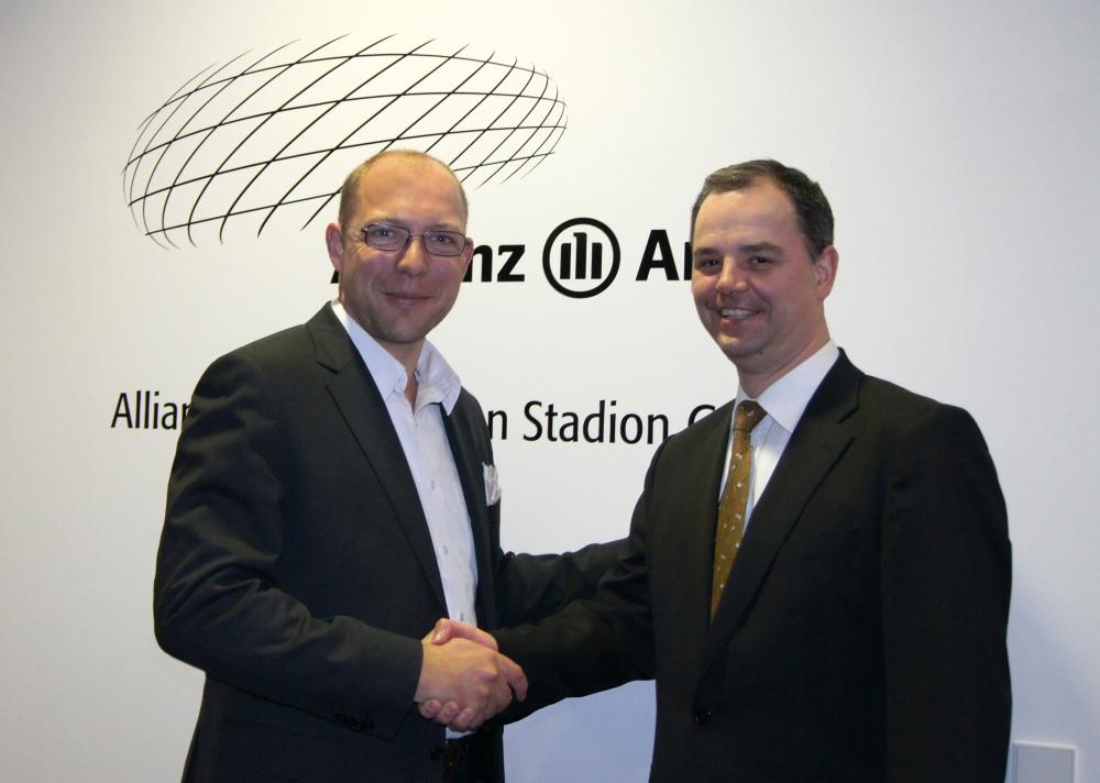 Mr. Leibhard (BTD Group) and MR. Juergen Muth (Allianz Arena Muenchen Stadion GmbH)