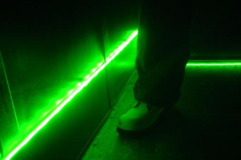 Chalmit Lighting’s LaserLite is unaffected by smoke logging and clearly guides the escapees to the exit.