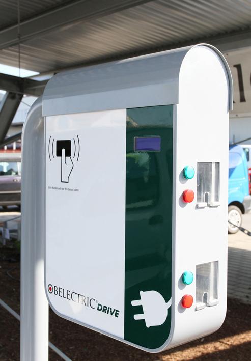 The BELECTRIC charging box combines photovoltaics with an intelligent charging infrastructure for electric vehicles