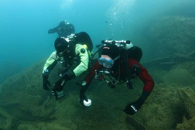 Wreck survey as part of the ISE training © InnerSpace Explorers