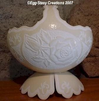 Tina Boes turns ostrich and other ratite eggs into collectable baskets and other works of art. Source: GroupWeb EmailWire.Com