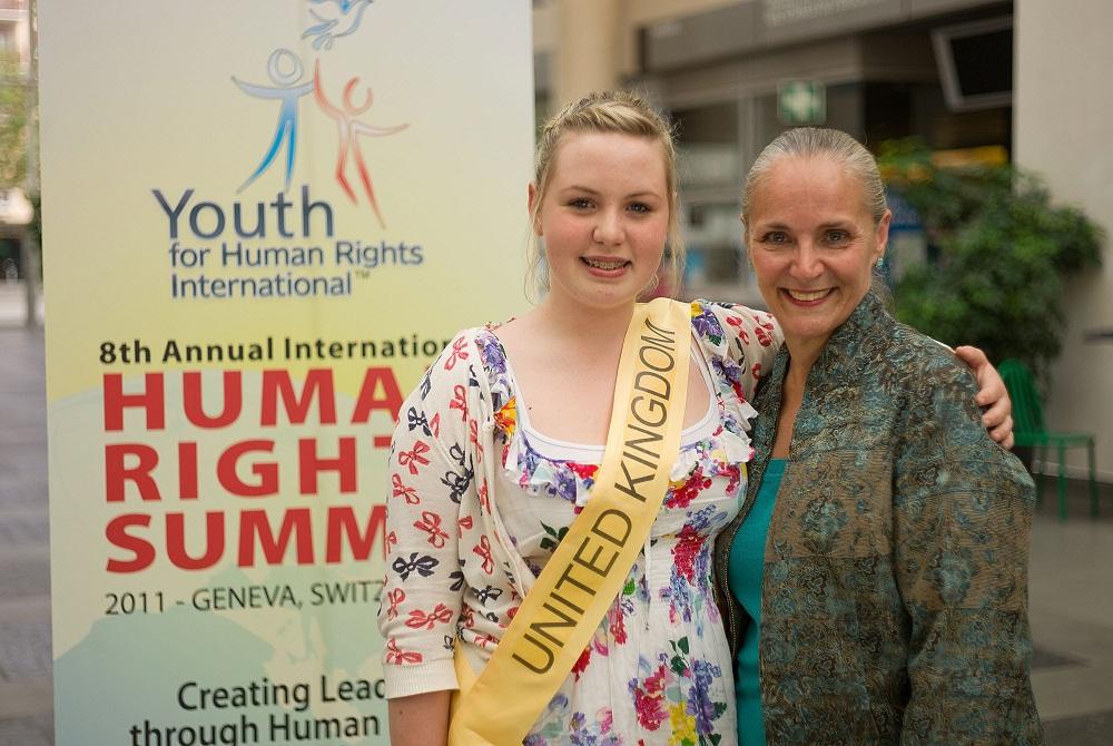Georgia May Todd with Dr. Mary Shuttleworth at the 8th Annual International Human Rights Summit in Geneva