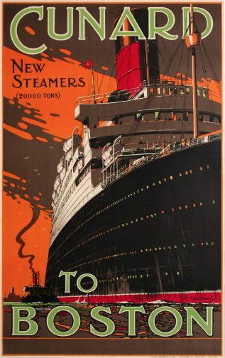 Advertisement for Cunard to Boston
