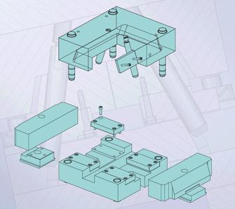 Sliding core moulds made in Meusburger - Ready-to-use moulds with precise standard parts available from stock