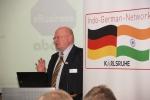 Peter Forscht, COO of ABAS Software AG, delivers a presentation at the Indo-German Network meeting in Karlsruhe