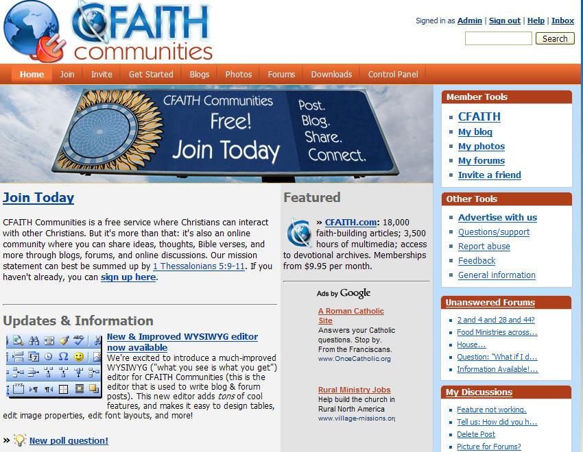 CFAITH Releases a New Community-Based Website, CFAITH